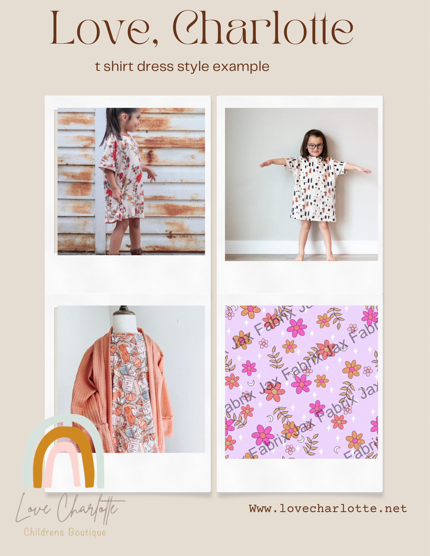 Flower  T shirt dress