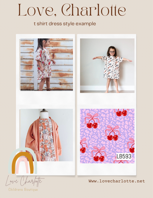 Cherry  T shirt dress