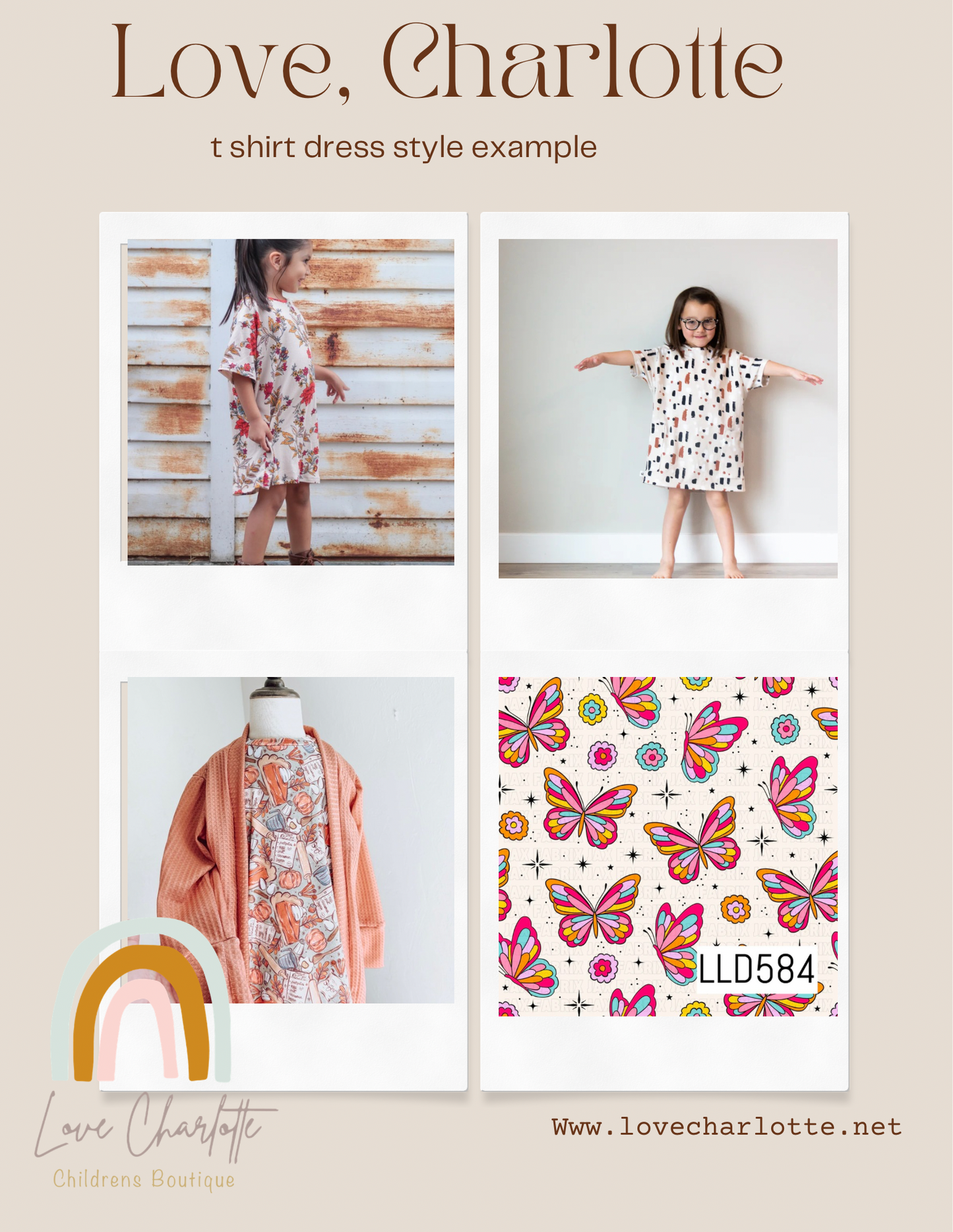 Butterfly  T shirt dress