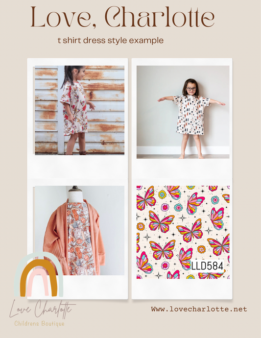 Butterfly  T shirt dress